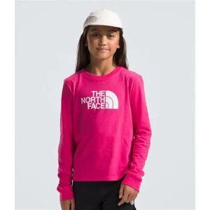 NWT The North Face Youth LS Graphic T-Shirt- Mr. Pink
